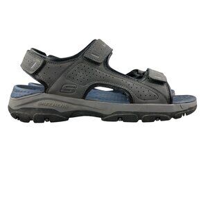 Skechers Men's Size 10 Relaxed Fit Tresmen Garo Charcoal Water Sandals 204105
